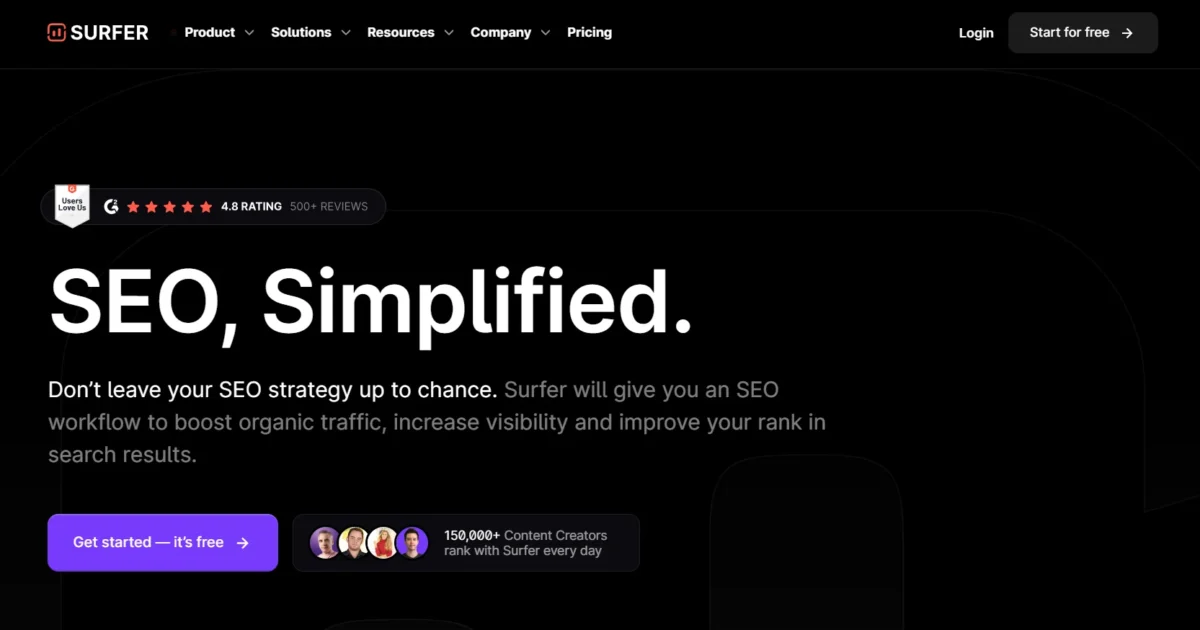 SurferSEO - best ai seo tools 2024