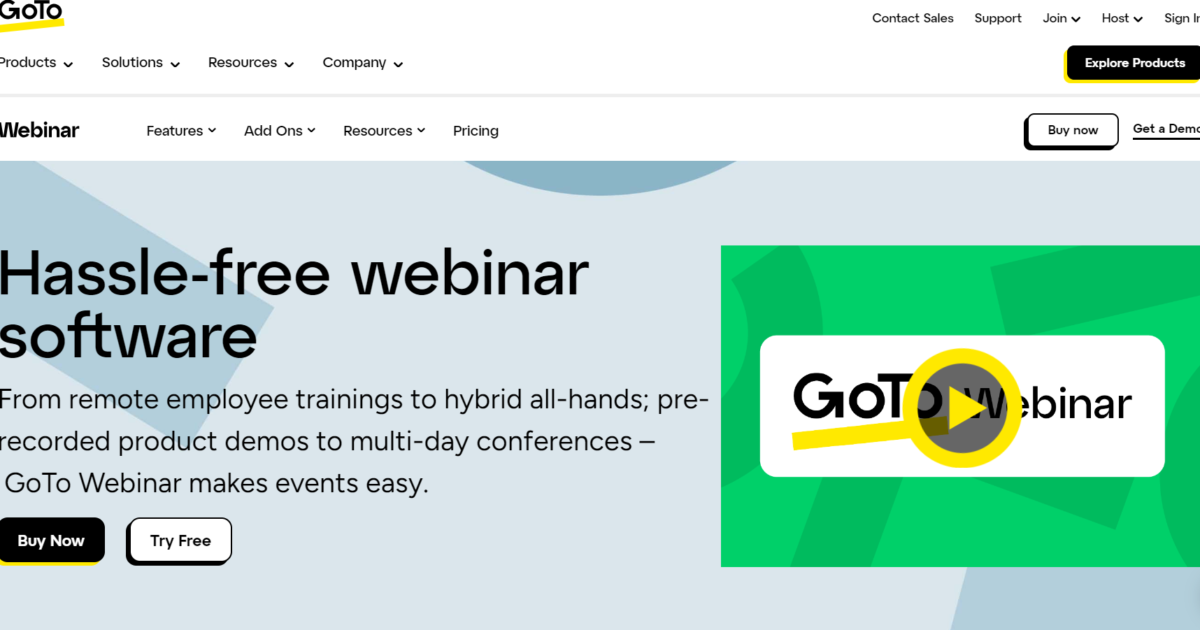 top webinar platform: GoToWebinar